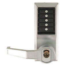 Simplex L8100 Series Mechanical Push Button Lock, Left Hand: Satin Chrome