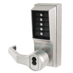 Simplex LL1021B Mechanical Door Lock; Lever & Key Override; Left Hand: Satin Chrome SFIC
