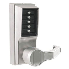 Kaba Simplex LP1000 Series Mechanical Pushbutton Exit Trim Lever Lock; Satin Chrome