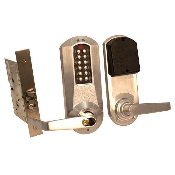 E-plex E5000 Series Electronic Keypad Mortise Lock: Satin Chrome SFIC