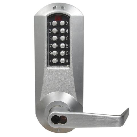 E-plex E5000 Series Electronic Keypad Mortise Lock: Satin Chrome SFIC