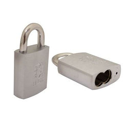 Best 21B Series Access Brass Padlock; Shackle Height: 3/4”; Satin Chrome