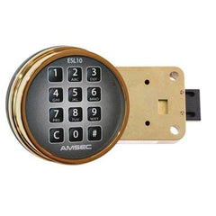 AMSEC 10XLB Electronic Combination Safe Dead Bolt Lock Package- Brass Keypad