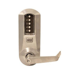 Simplex 5000 Series Cylindrical Lock; Exit Trim; Satin Chrome