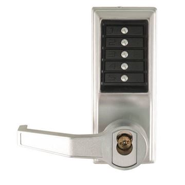 Simplex L8100 Series Mechanical Push Button Lock, Left Hand: Satin Chr ...