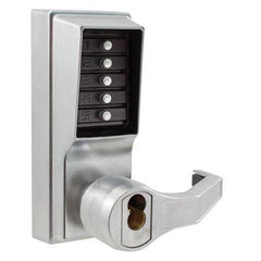 Kaba Simplex L1000 Series Mechanical Pushbutton Lever Lock; Satin Chrome