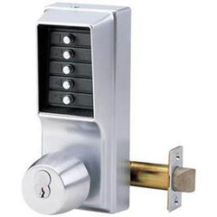 Simplex 1000 Series Mechanical Pushbutton Knob Lock: Satin Chrome