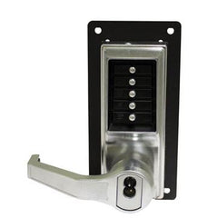 Kaba Simplex Pushbutton Exit Trim, Key Override: Satin Chrome