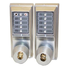 Kaba Simplex Cylindrical Double-Sided Knob Lock: Satin Chrome