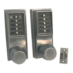 Kaba Simplex Double Sided Pushbutton Lock, No Key Override: Satin Chrome