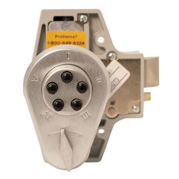 dormakaba Simplex Keyless Spring Latch Lock: Satin Chrome | One Stop Lock