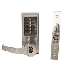 Dormakaba Mechanical Mortise Pushbutton Lock: Satin Chrome