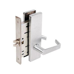 Falcon Apartment Mortise Lock: with Deadbolt/Less Cylinder: Satin Chrome