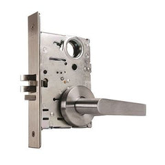 Falcon Storeroom Mortise Lock: Less Cylinder: Satin Chrome