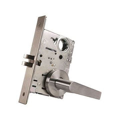 Falcon Entry/Office Mortise Lock: Less Cylinder: Satin Chrome